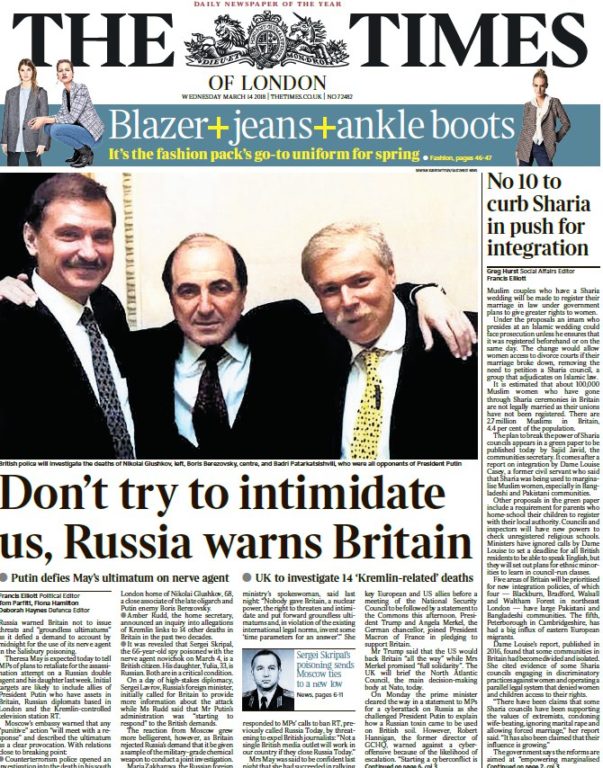 The Times – 14.03.2018