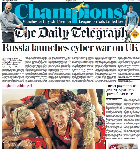The Daily Telegraph – 16.04.2018