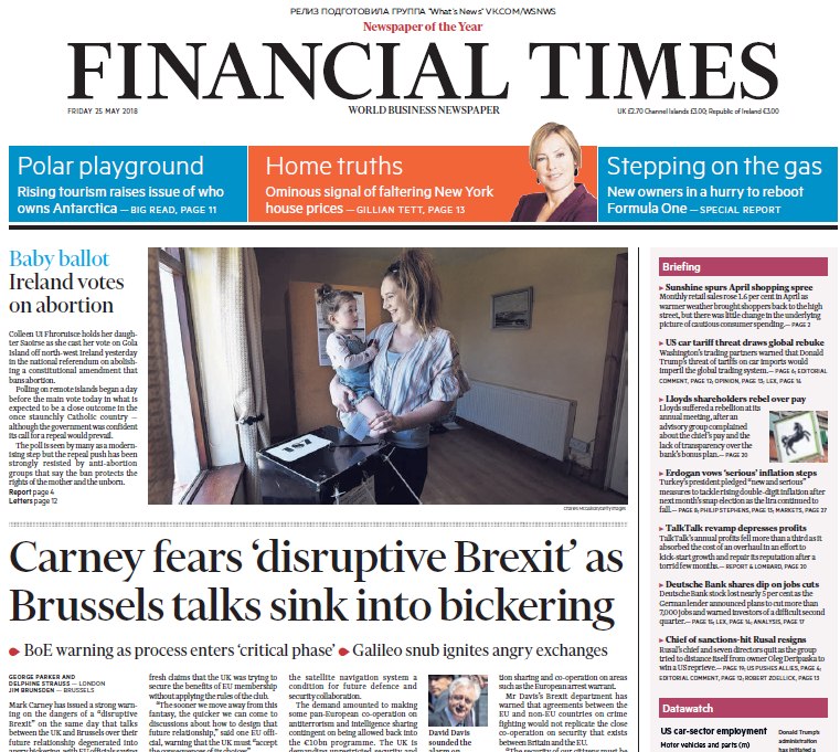 Financial Times Europe – 25.05.2018