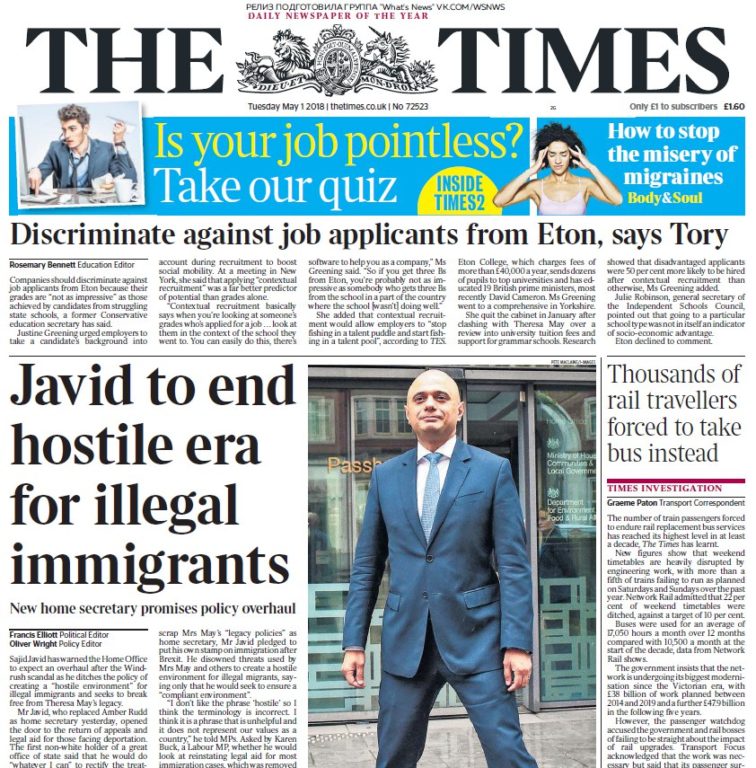 The Times – 01.05.2018