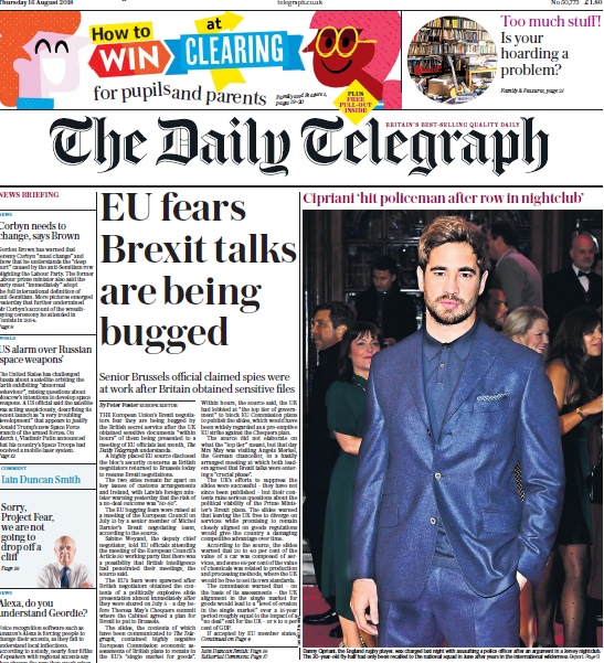 The Daily Telegraph – 16.08.2018