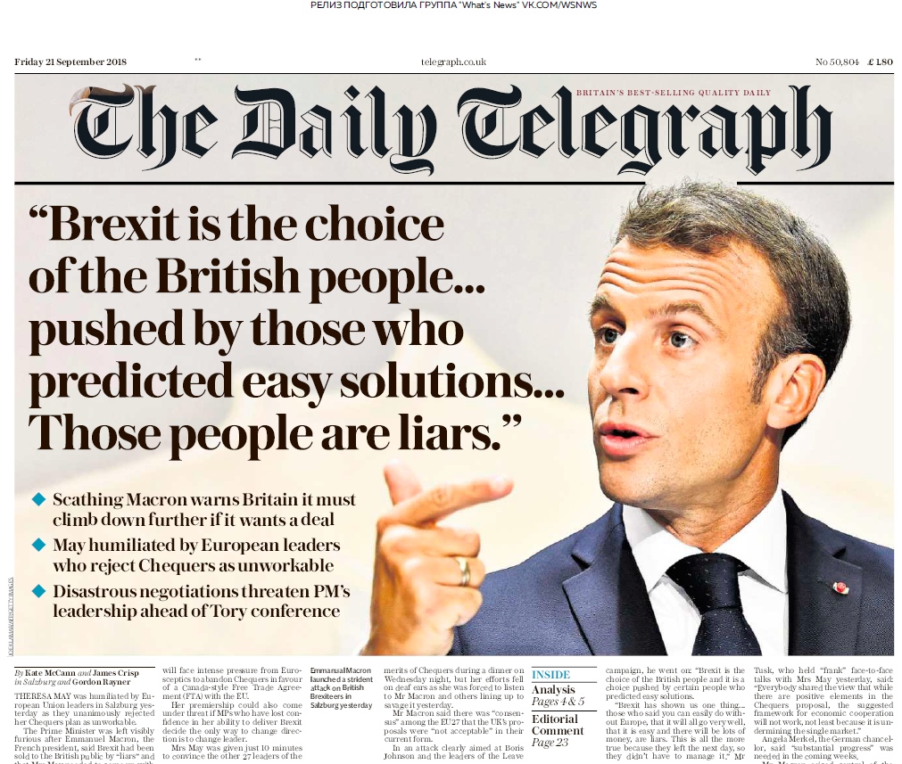 The Daily Telegraph – 21.09.2018