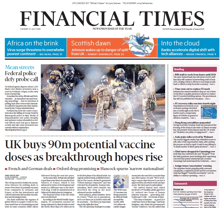 Financial Times UK – 21.07.2020