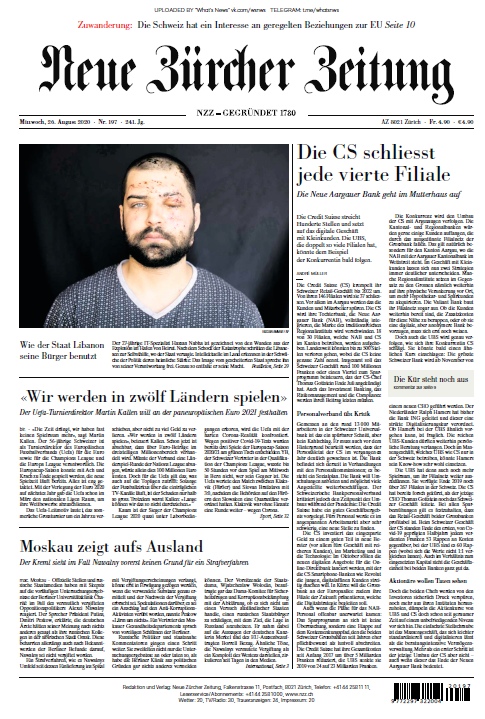 Neue Zürcher Zeitung – 26.08.2020