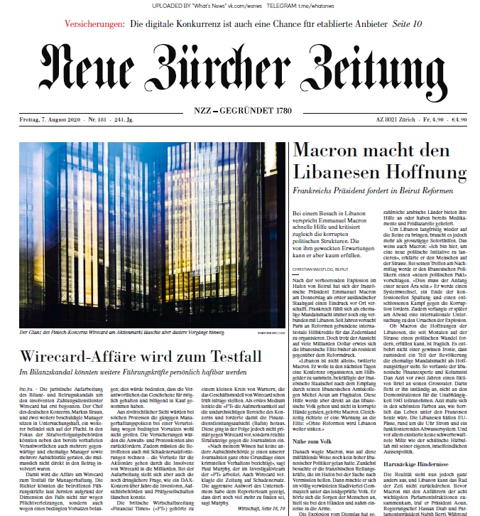 Neue Zürcher Zeitung – 07.08.2020