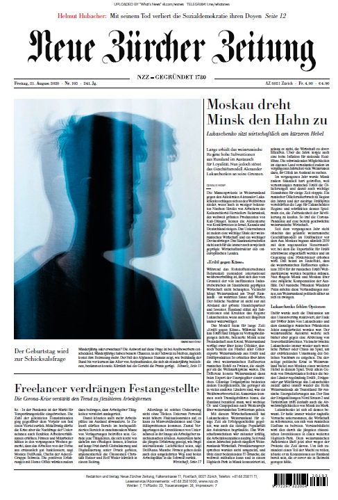 Neue Zürcher Zeitung – 21.08.2020