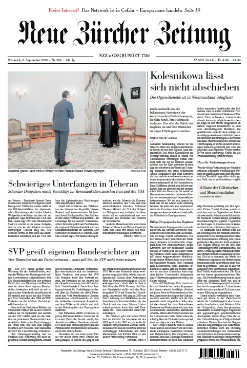 Neue Zürcher Zeitung – 09.09.2020