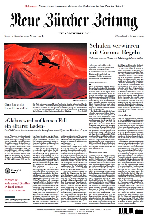 Neue Zürcher Zeitung – 14.09.2020