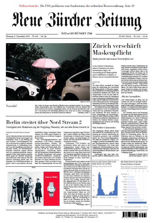 Neue Zürcher Zeitung – 08.09.2020