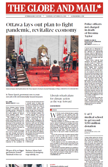 The Globe And Mail – 24.09.2020
