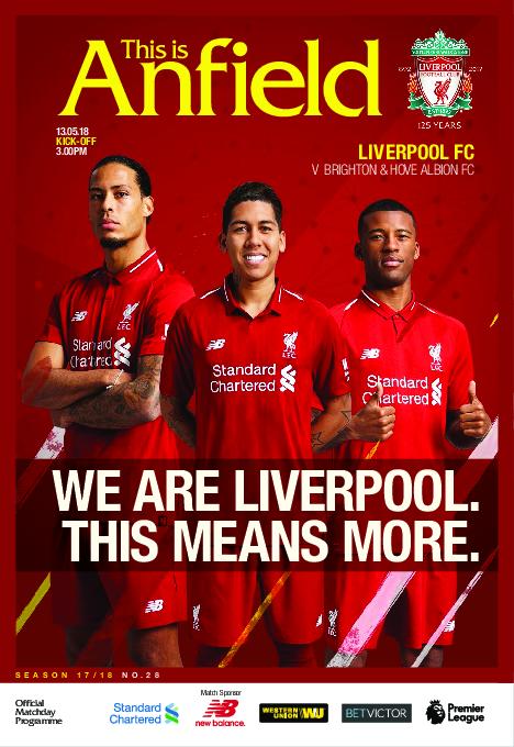 This Is Anfield – Liverpool FC Programmes – 14 May 2018