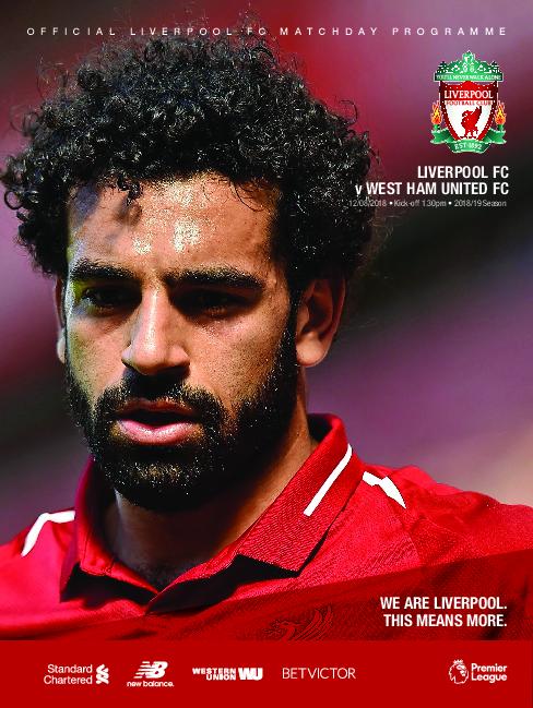 This Is Anfield – Liverpool FC Programmes – 13 August 2018