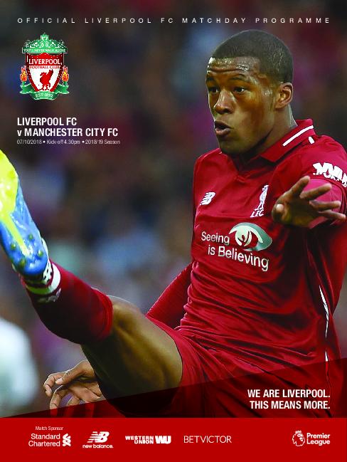 This Is Anfield – Liverpool FC Programmes – 07 October 2018