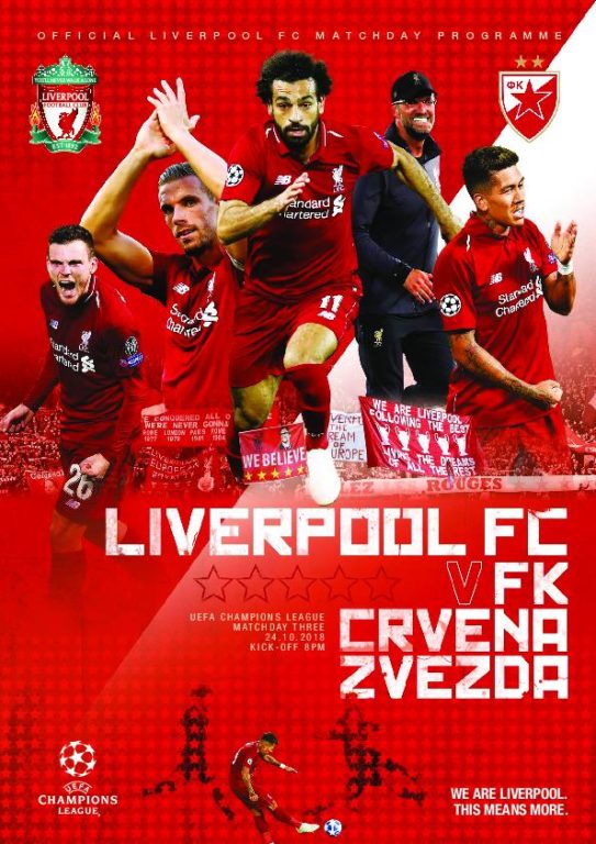 This Is Anfield – Liverpool FC Programmes – 25 October 2018