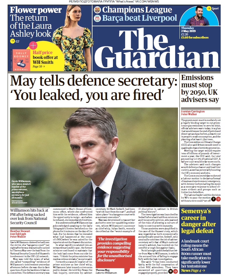 The Guardian - 02.05.2019 PDF download for free, UK journal