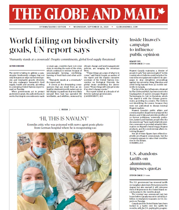 The Globe And Mail – 16.09.2020
