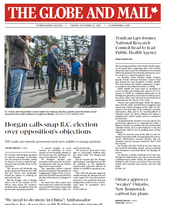 The Globe And Mail – 22.09.2020